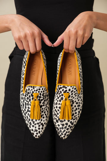 BERLIN Loafer Dotted White / Yellow